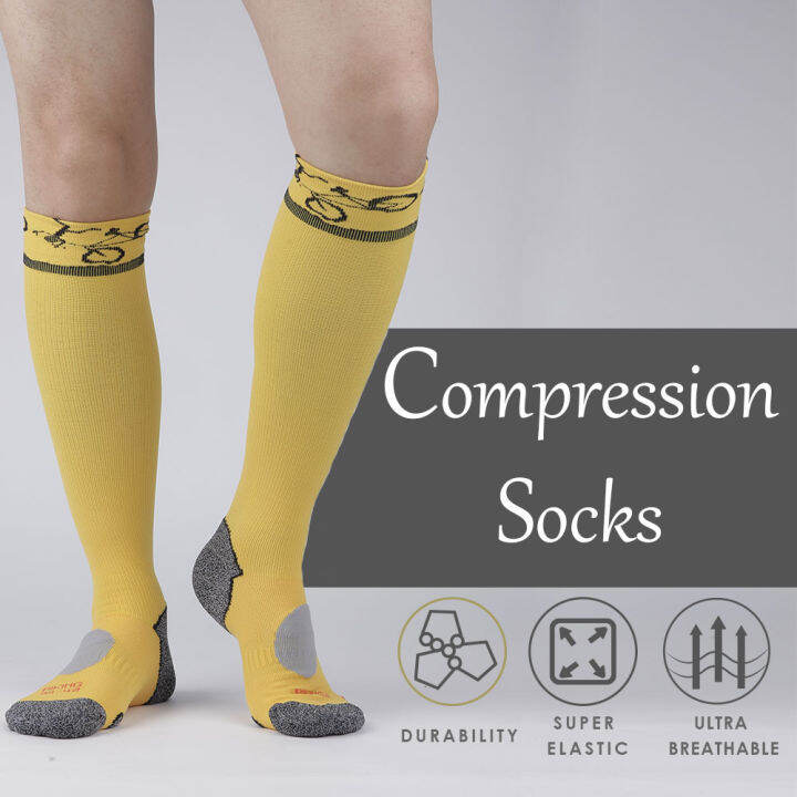 +MD 2 Pairs Sport Compression Socks Hiking Running Cycling Lazada PH