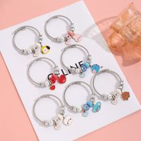 Bt21 Cute Cartoon DIY Stainless Steel Bracelet Crystal Beads Bracelet Necklace for Male and Female Necklace Students