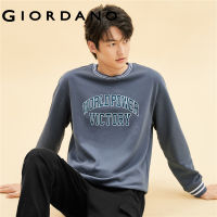 Giordanoผู้ชาย จดหมายฝูง พิมพ์เสื้อสเวตเตอร์คอกลมความคมชัดหลวม Free Shipping 01022838