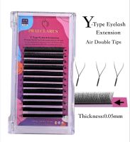 YY Shape Extension Lash 0.05 Fluffy ขนตาส่วนบุคคลสีดำธรรมชาติและนุ่ม Lash Premade พัดลม Hand Made Eye Lash