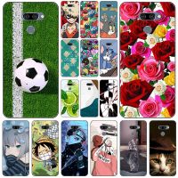 เคสสำหรับ LG โทรศัพท์น่ารักน่ารัก K50 LG Q60 Q70 LG K50S LM-X540 LG K51เคส Q51รูปการ์ตูนนิ่มลายฟุตบอลหญิงสาว