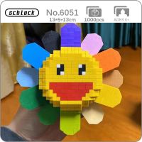 SC 6051 Plant World Smile Sunflower Rainbow Flower Doll 3D Model DIY Mini Diamond Blocks Bricks Building Toy for Children no Box