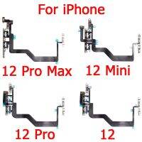 ปุ่มปรับระดับเสียงสำหรับ iPhone 12 Mini 12 11 Pro เปิดปิดพลังงานสูงสุดริบบิ้นกุญแจอะไหล่สายเคเบิลแบบยืดหยุ่น