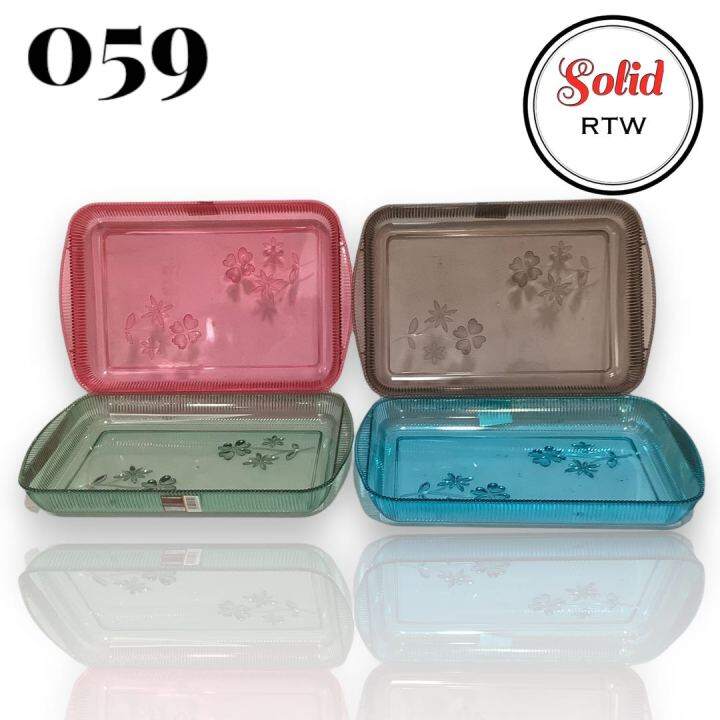 Large Rectangular MultiPurpose Plastic Crystal Serving Food Tray Fruit