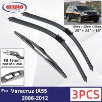 สำหรับ Hyundai Veracruz IX55 2006-2012รถด้านหน้าด้านหลังใบปัดน้ำฝนยางนุ่มกระจกปัดน้ำฝนกระจกรถยนต์20 "24" 14 "2011