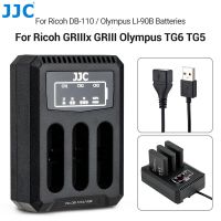 ZZOOI JJC DB-110 LI-90B Battery Charger Triple USB Camera Charger for Ricoh GRIIIx GRIII Olympus TG6 TG5 TG4 TG3 TG2 TG1 Accessories