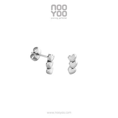 NooYoo ต่างหูสำหรับผิวแพ้ง่าย Mini Heart Surgical Steel