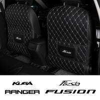 PU Leather 1Pcs Car Seat Anti-Kick Pad For Ford Fiesta Fusion Kuga Ranger Explorer Ecosport Edge ST Shelby Interior Accessories