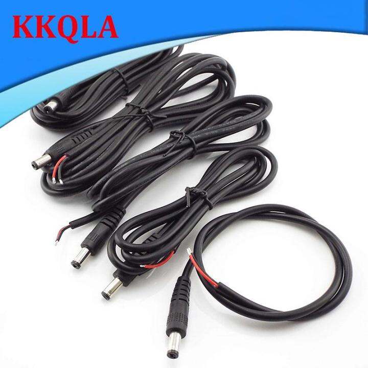 qkkqla-5pcs-2pin-12v-dc-male-power-pigtail-cable-5-5x2-1mm-male-jack-cord-diy-dc-connector-for-cctv-camera-led-strip-light