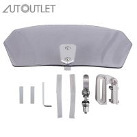 AUTOUTLET Adjustable Windscreen Wind Deflector Universal Motorcycle Windshield for Kawasaki Honda KTM Windscreen Wind Deflector