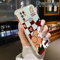 เคส Chenyyka สำหรับ Infinix เคส X682C 10 X682B ลายการ์ตูนกระต่ายโชคดีเคสโทรศัพท์กันกระแทกลายขอบเคสซิลิโคนแฟชั่นคลุมทั้งหมดเคสป้องกันเลนส์กล้อง