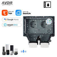 Avoir Tuya Wall Sockets Ip66 Waterproof Power Socket With Cover Wifi Smart Plug Eu Standard Outdoor Rainproof Socket-Cgefeng