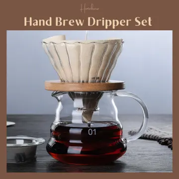 1 Set Of 2pcs Home Hand Drip Coffee Filter Coffee Pot