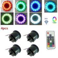 4ชิ้น8สี RGB LED ถ้วยผู้ถือเครื่องดื่มที่มีการควบคุมระยะไกลสำหรับเรือยอชท์รถบรรทุกรถพาร์ทเมนท์ RV