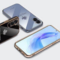 เคสโทรศัพท์สำหรับ Honor 90 Lite Honnr X50i 5G 2023เลนส์กล้องถ่ายรูปคลุมทั้งหมดเปลือกไฟฟ้าขอบตรงใบเมเปิลกรอบป้องกันมีลวดลาย