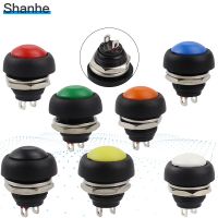 1PC DIY Mini 12mm Momentary Waterproof Push Button Switch Horn Blue White Green Red Yellow Black 1A 250V Self reset