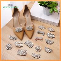 MDUCIN SHOP 1PC Rhinestone เจ้าสาว งานแต่งงาน คลิปตกแต่งรองเท้า หัวเข็มขัด คลิปเงา แคลมป์สแควร์