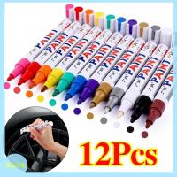 12 PC ปากกามาร์กเกอร์สีอะคริลิปากกาศิลปะถาวร