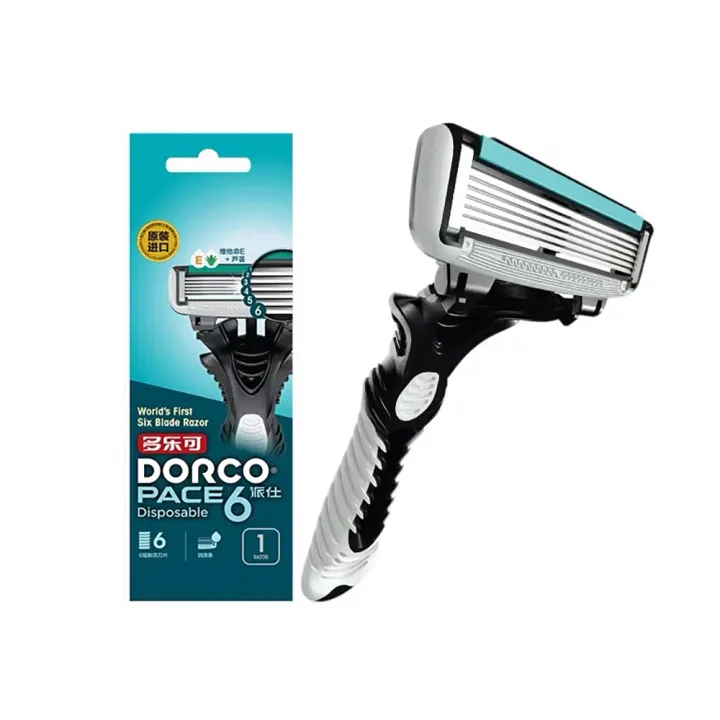 Original Dorco PACE 6 Disposable Blade Razor Shaver Shaving Machine for