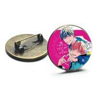 ☋㍿☑ 12 Styles Given Anime Brooch for Men Women Sato Mafuyu Kaji Akihiko Cosplay Badges Glass Brooches Backpack Decor Pin