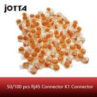 HVJ-50/100 Pcs Rj45 Connector Crimp Connection Terminals K1 Connector Waterproof Wiring Ethernet Cable Telephone Cord Term