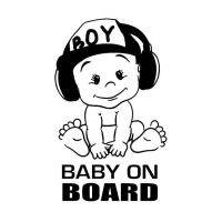 [Hot K] สติกเกอร์รถหน้าต่าง BABY ON BOARD เตือนภัยสติ๊กเกอร์ไวนิล,18*12ซม. สำหรับเด็กผู้ชายรถยนต์อุปกรณ์เสริมภายนอก