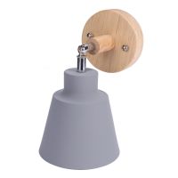 Nordic Wooden Wall Lamp Bedside Wall Lamp Sconce Wall Light for Bedroom Corridor with Zip Switch Freely Rotatable