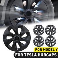 4 Pcs รถยนต์ Hubcap ฝาครอบล้อ19นิ้วรถ Hub Cap ฝาครอบสำหรับ Tesla รุ่น Y 2021 2022