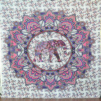 Lucky Elephant Mandala Tapestry Hippie Wall Hangings Tapestry Decor Outdoor Picnic Yoga Mat Beach Mat Colorful Sofabed Cover