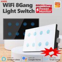 【hot】☈ ASEER 147MM 8 Gang WIFITouch PanelAC110-240V App