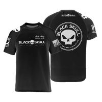 (All sizes are in stock)   2023 Summer T-shirt New Black Skull 3D Printing T-shirt Mens Leisure Fitness Top Street Clothing  (You can customize the name and pattern for free)