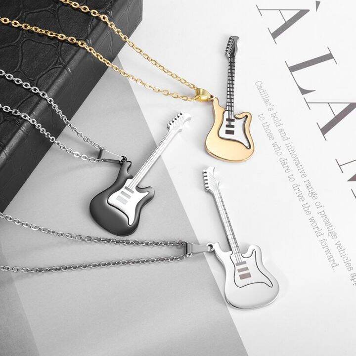 men-and-women-fashion-jewelry-stainless-steel-rock-electric-guitar-bass-pendant-necklace-for-music-lovers-jewelry-gifts