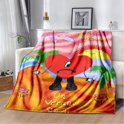 （in stock）Cartoon Rabbit Un Verano Sin Ti Duvet cover Popular Latin music Plush Wool Blanket for the elderly sofa travel bedding（Can send pictures for customization）