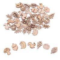 50Pcs/Pack Animal Squirrel Leaves Wooden Craft Handmade Embellishment Scrapbook Laser Cut Ornaments Handmade Wooden Piece Clips Pins Tacks