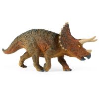 Gold Triceratops Dinosaur Animal Model Toy Action Figure Ornament Collector Decoration Kids Gift Soldier Accessory 2022 New PVC