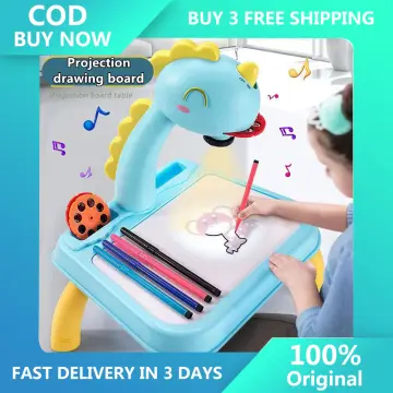 3 months and up Drawing Projector Table for Kids, Trace and Draw Projector  Toy, Child Learning Desk with Smart Projector