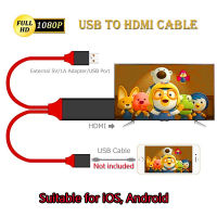 3in1สายHDTVสายต่อมือถือเข้าทีวี สายHD Phone to TV Cable For iPhone/Android/Type-Cสายเชื่อมต่อกับทีวี แสดงภาพจากมือถือขึ้นหน้าจอทีวีA32