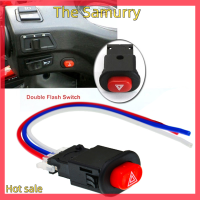 Samurry ✨Hot Sale✨ Car รถจักรยานยนต์ Hazard Light SWITCH Double Warning Flasher สัญญาณฉุกเฉิน W/3สายไฟ