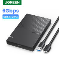 UGREEN HDD Case 2.5 "Hard Drive Enclosure USB Type C SATA 5Gbps สำหรับ SSD HDD 9.5 7มม. ฮาร์ดดิสก์ไดรฟ์ภายนอกกรณีสนับสนุน UASP