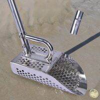 Shaledig Sand Scoop for Metal Detecting 304 Stainless Steel Shovel Scoop for Adults Treasure Hunting Rust-Proof Long Handle Pole