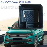 T-Cross สำหรับ Volkswagen Vw T Cross 2019 2020ที่เท้าแขนในรถคอนโซลกลางกล่องเก็บของอุปกรณ์เสริมถาดจัดระเบียบ