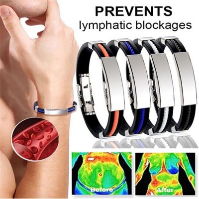 Titanium Detox Lymphunclog Wristband Men Silicone Weight Loss