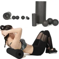 「nebulia shop」4Pcs Yoga Massage Roller Amp; Fitness Ball Foam Roller Set For Back Pain Self Myofascial Pilates Muscle Release Exercises EPP Massa