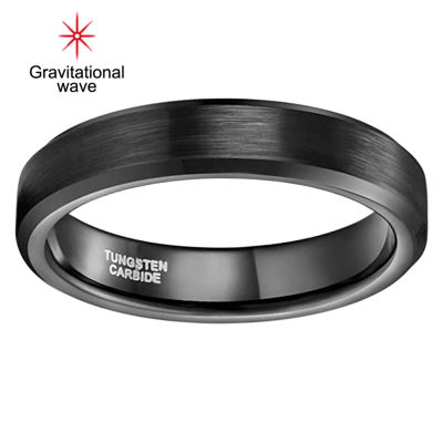 Gravitational WAVE หมั้น 4mm สายรัดคาร์ไบด์ทังสเตนแหวนผู้ชายผู้หญิงของขวัญเครื่องประดับนิ้ว