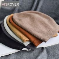 【YD】 VISROVER  6 colors unsex winter solid real cashmere beanies best matched New man Warm skullies