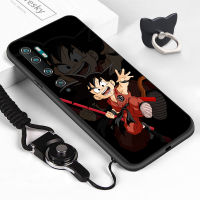 เคสโทรศัพท์สำหรับ Xiaomi MI Note 10 Note 10 Lite Note 10 Pro Xiaomi Note 3 (แหวนใส่นิ้ว + สายคล้อง) Dragon ซุนโกคู Goku เคสโทรศัพท์ป้องกัน TPU ซิลิโคนนิ่มกันกระแทกเคสโทรศัพท์