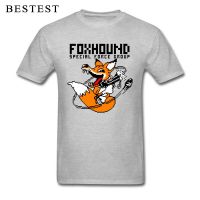 Hip Hop Men T Shirts FOXHOUND PIXELART FOX BLACK Cool Summer Tops Funny Tees O-Neck Tshirt Wholesale Grey Clothes Cotton