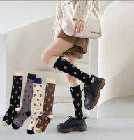 【Sock shop】ฤดูใบไม้ผลิญี่ปุ่นวิทยาลัยสไตล์ JK ลูกวัวถุงเท้าน่ารักผู้หญิงถุงเท้าหวีผ้าฝ้ายกลางหลอดสุภาพสตรี S Okken เรียบง่าย Kawaii หญิง