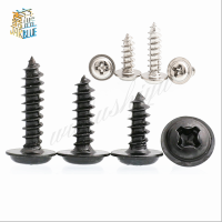 20-100pcs PWA M1.2  M1.4 M1.7 M2 M2.3 M2.6 M3 M4 Round Head Carbon Steel Screws Self-tapping Screws Black Padded Screw Nut Drivers