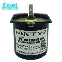 Bringsmart มอเตอร์แบบอะซิงโครนัสแบบเฟสเดียว,แม่เหล็กถาวร60KTYZ 110V มอเตอร์แบบอะซิงโครนัส2.5-110RPM 220เกียร์โลหะย้อนกลับได้สำหรับ Q